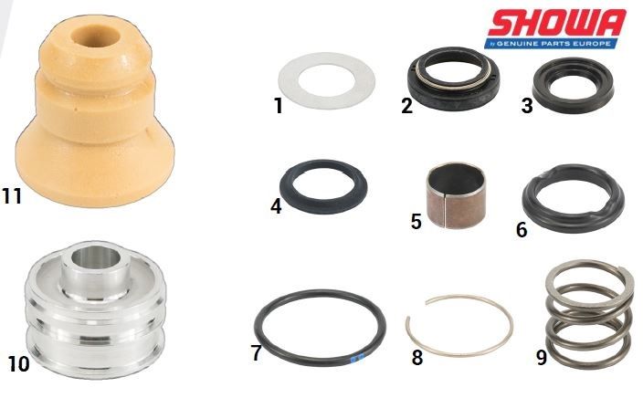 Showa seal head and stopper rubber